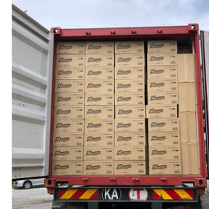 Loaded export truck